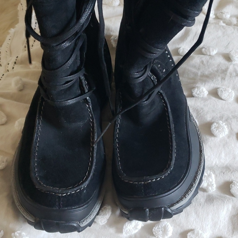 CAT Caterpillar women's winter leather boots black size 6 - Picture 4 of 8